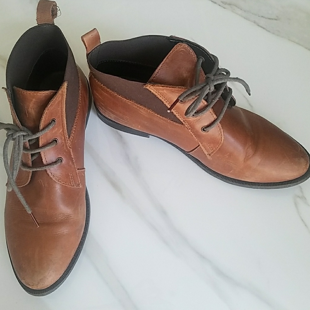 Topshop Brown Desert Ankle Boots